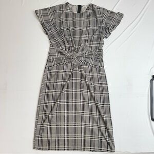 Sweet Salt Modest Clothing - Plaid Checkered Midi Dress‎ Church Business casual